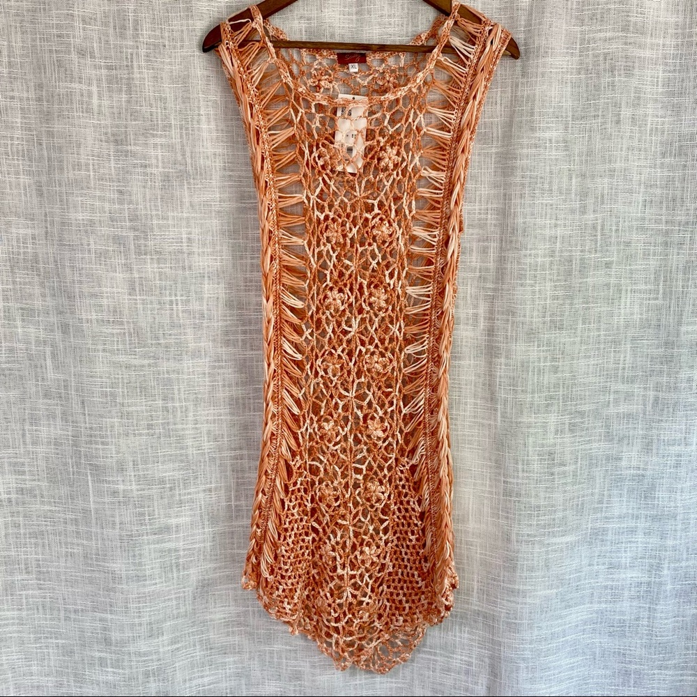 NWT Scully Crochet Mini Dress Cover Up